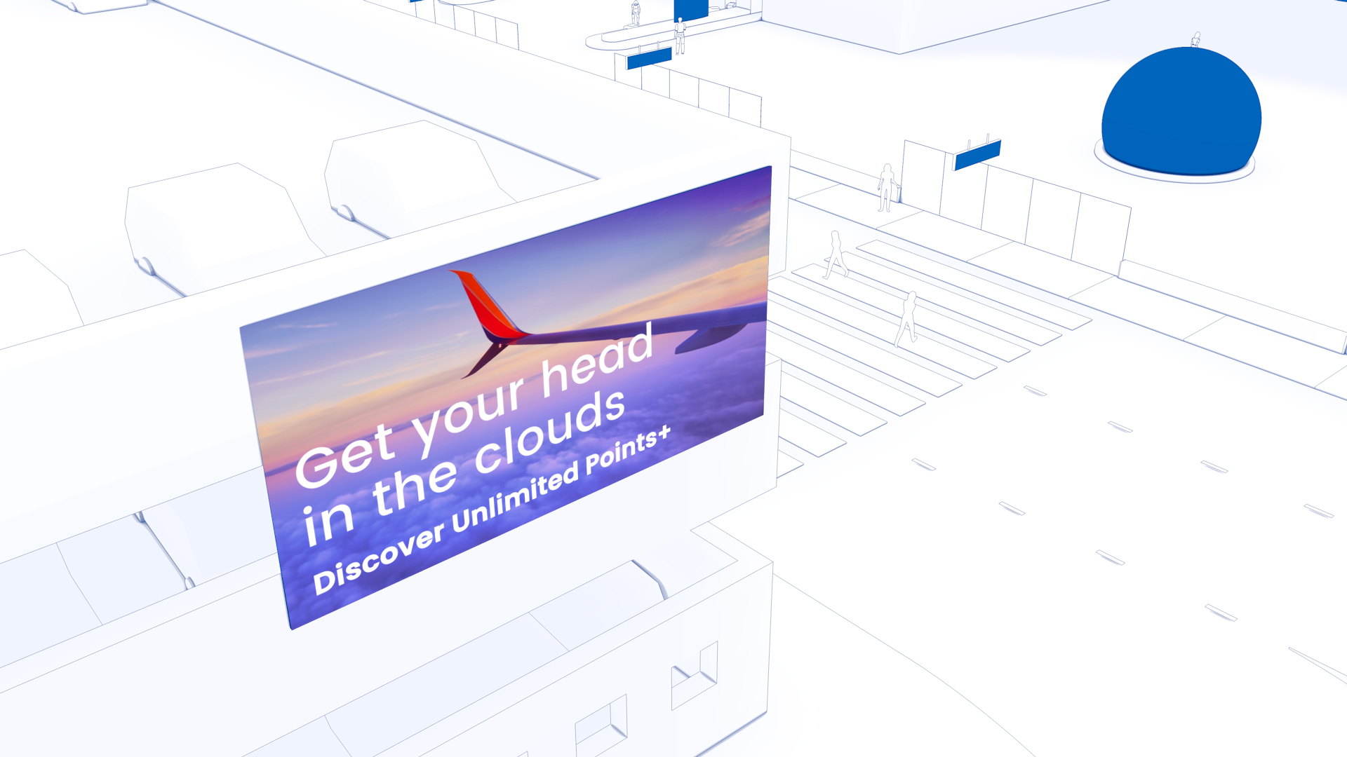 digital billboard on building exterior wall