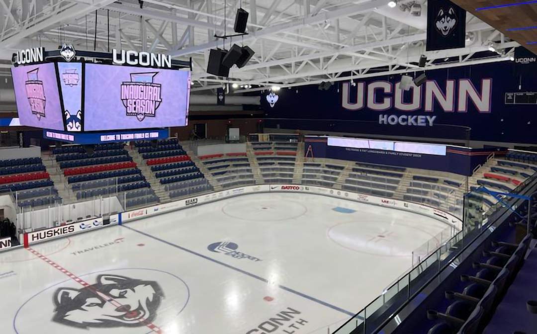 UCONN Hockey Drops Puck at New Toscano Family Ice Forum with Daktronics LED Display System