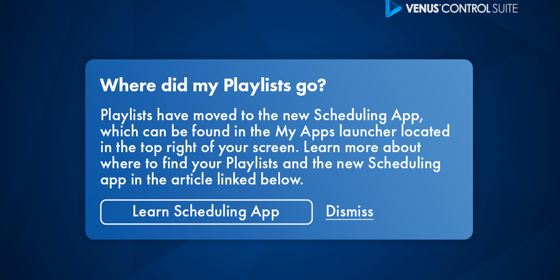 You Won t Miss A Beat With The New Venus Control Suite Banners You Won t Miss A Beat With The New Venus Control Suite Banners