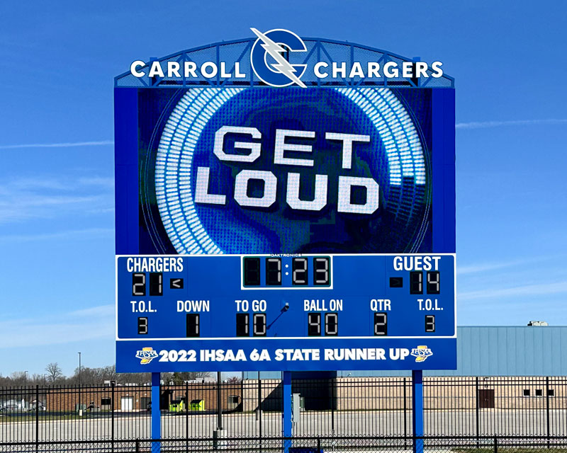 LED video dispaly in high school stadium