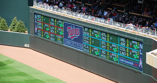 MLB Scoreboard Wall Clock
