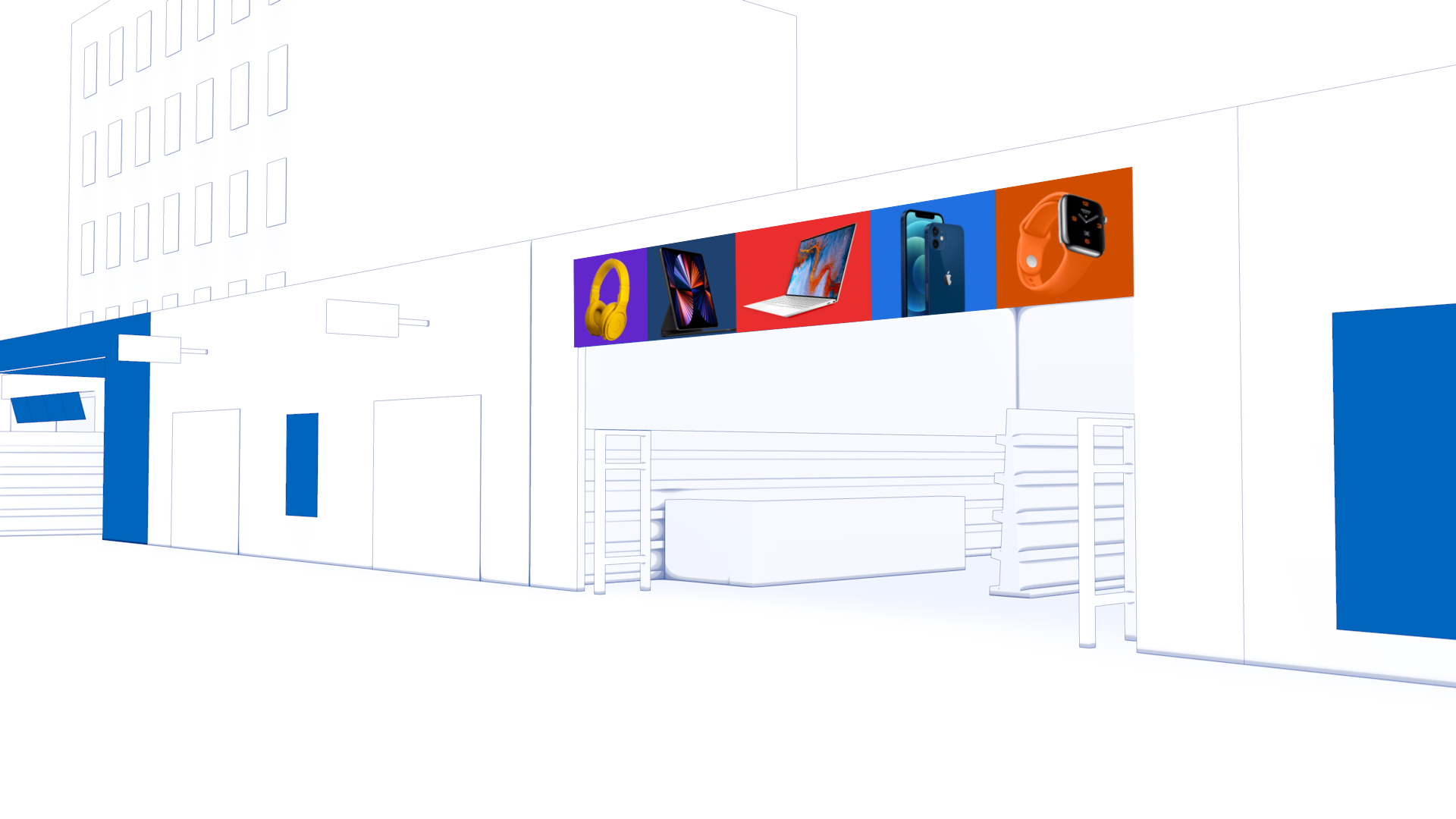 LED sign above store entrance