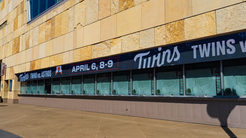 Ticket Window Displays Installation Photo