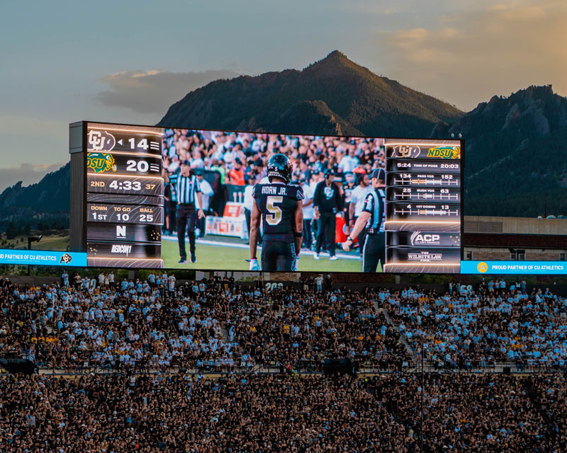 jumbotron at Folsom Field