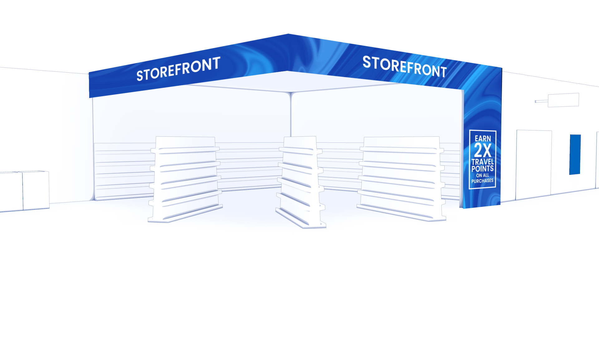 LED video wall at store entrance