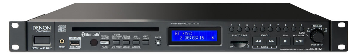 How do you switch sources on the Denon DN-300Z CD Player?