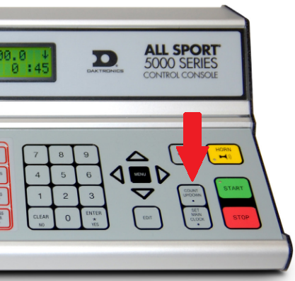 All Sport 5000 - Count Up/Down button location