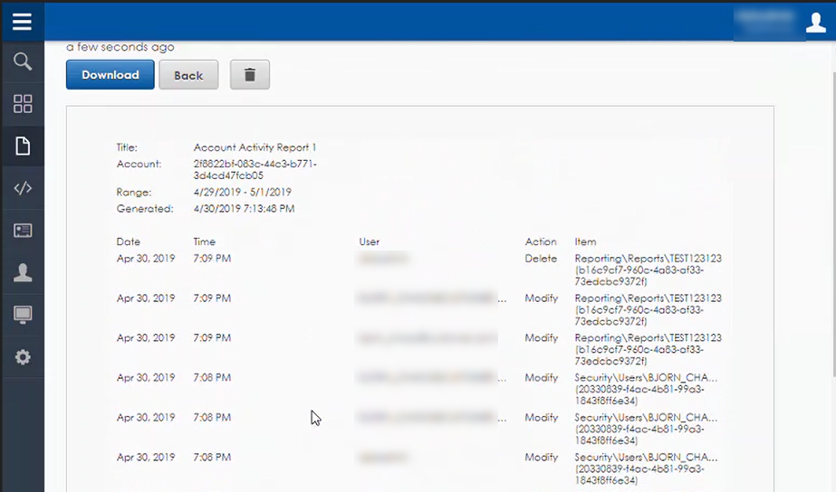 Activity Report_Venus Control Suite.png