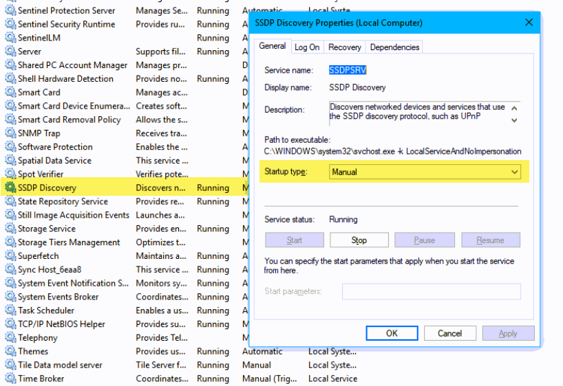 Network Discovery Disabled