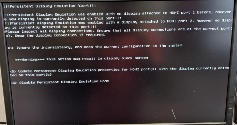 8122-Inconsistent Display Warning