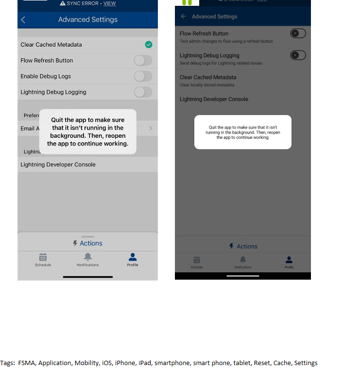 Untitled picture Tags:  FSMA, Application, Mobility, iOS, iPhone, iPad, smartphone, smart phone, tablet, Reset, Cache, SettingsUntitled picture Untitled picture.png Untitled picture.png