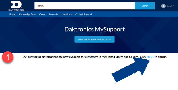 MySupport SMS opt in step 1